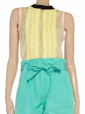 AUTHENTIC MARNI Yellow Pink ruffle
Blouse top Sz 42